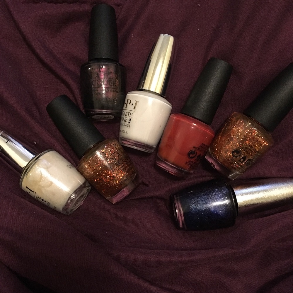 Set of Seven O.P. I. Nail Lacquers